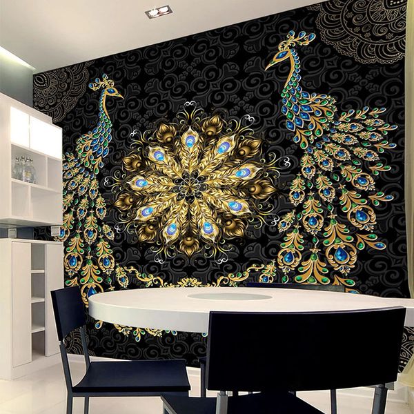custom mural wallpaper european style black gold gem peacock fresco living room bedroom home decor p wall papers 3 d
custom mural wallpaper european style black gold gem peacock fresco living room bedroom home decor p wall papers 3 d