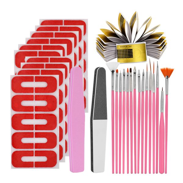 100 pieces nail art acrylic nails uv gel nails extension tips form guide stickers set
100 pieces nail art acrylic nails uv gel nails extension tips form guide stickers set