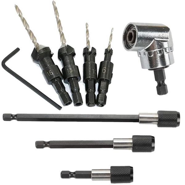 4pcs wood drill woodworking countersink chamfer + 3pcs magnetic screwdriver nut drill bit holder extension kit + 1pc 105 degre
4pcs wood drill woodworking countersink chamfer + 3pcs magnetic screwdriver nut drill bit holder extension kit + 1pc 105 degre