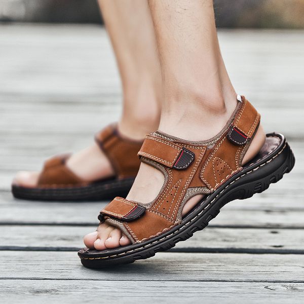 summer men sandals genuine leather men beach shoes casual shoes fashion slippers sneakers summer, Black
summer men sandals genuine leather men beach shoes casual shoes fashion slippers sneakers summer, Black