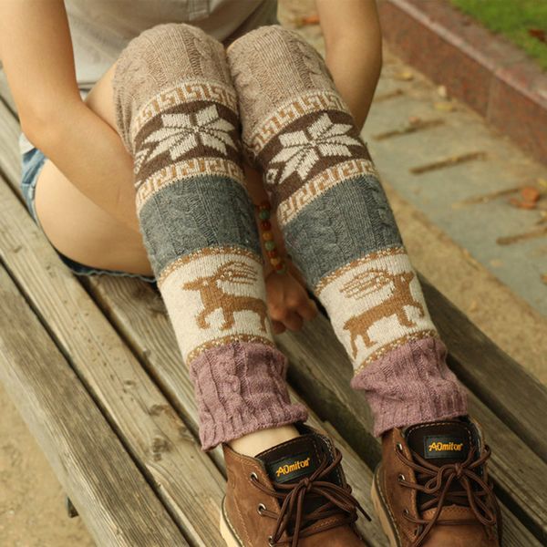 christmas women warm knee high winter knit elk crochet leg warmer women beenwarmers long socks, Black;white
christmas women warm knee high winter knit elk crochet leg warmer women beenwarmers long socks, Black;white