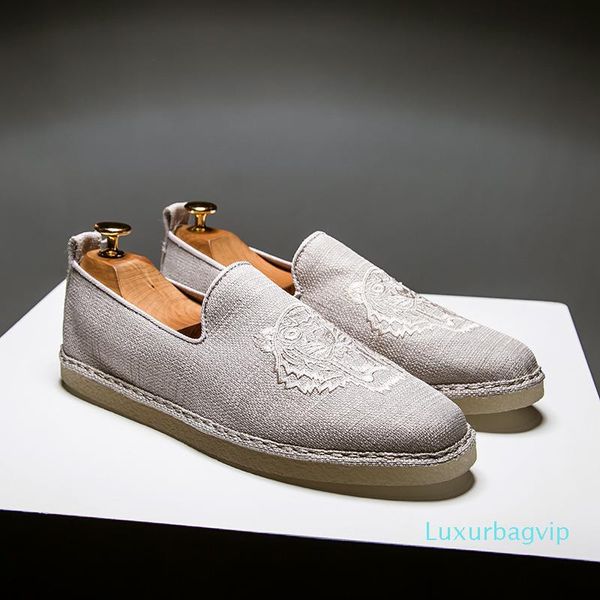 mens canva shoe male hemp espadrille tiger embroidery designer handmade fisherman shoes slip on mens loafers flats q-552, Black
mens canva shoe male hemp espadrille tiger embroidery designer handmade fisherman shoes slip on mens loafers flats q-552, Black