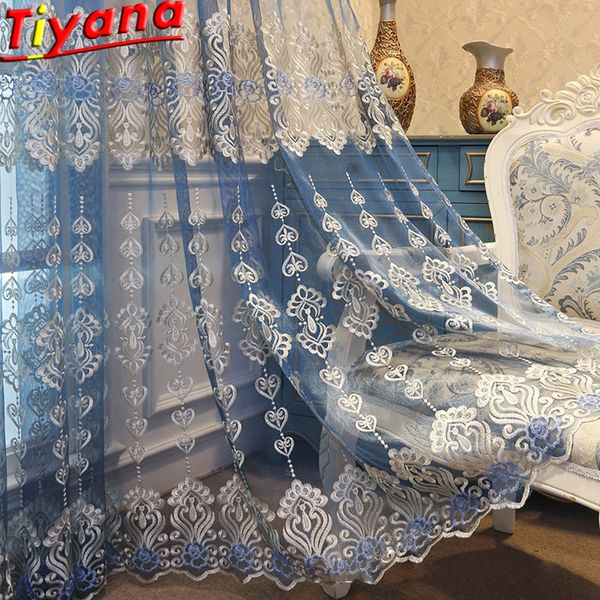 european and american luxury embroidery tulle living room love shape blue / beige voile bedroom villa m137#40
european and american luxury embroidery tulle living room love shape blue / beige voile bedroom villa m137#40