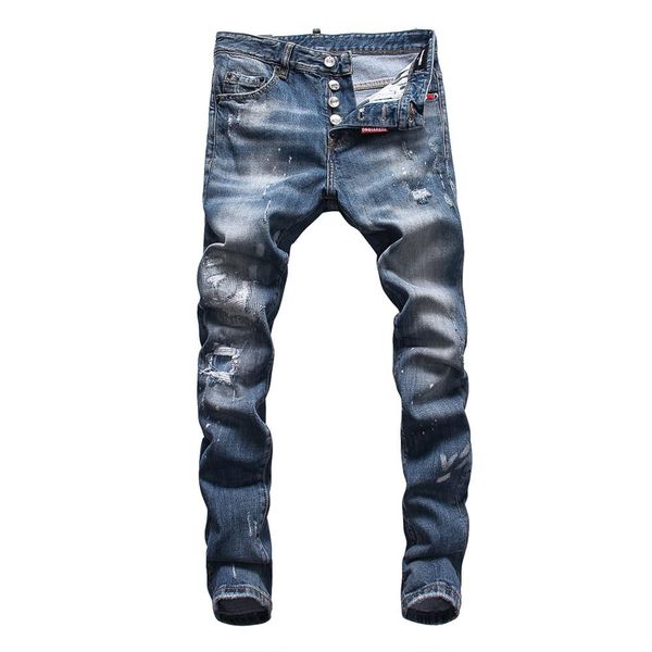 2020 new men jeans mens luxury designer jeans skinny ripped cool guy causal hole denim fashion brand mens slim fit jeans fear of god, Blue
2020 new men jeans mens luxury designer jeans skinny ripped cool guy causal hole denim fashion brand mens slim fit jeans fear of god, Blue