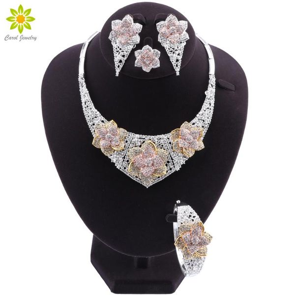 african wedding jewelry sets women fashion bridal dubai crystal necklace bracelet ring earrings wedding bridesmaid jewelry sets, Silver
african wedding jewelry sets women fashion bridal dubai crystal necklace bracelet ring earrings wedding bridesmaid jewelry sets, Silver
