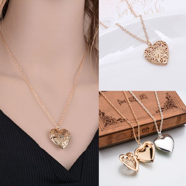 fashion silver gold color hollow heart pendant vintage neckalce for women p box couple gift family jewelry collar
fashion silver gold color hollow heart pendant vintage neckalce for women p box couple gift family jewelry collar
