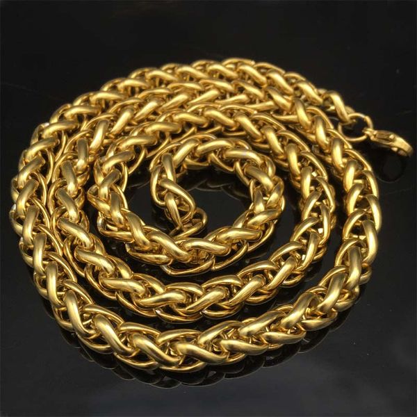 lql 8mm gold tone mens stainless steel wheat chain necklace fashion jewelry k3327, Silver
lql 8mm gold tone mens stainless steel wheat chain necklace fashion jewelry k3327, Silver