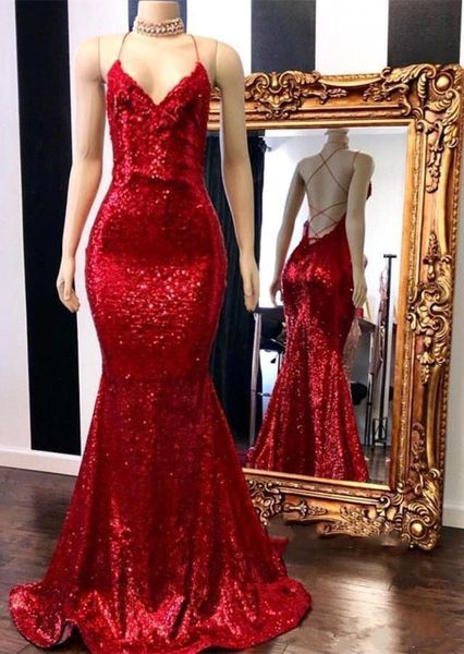 2019 sell shinning sequins red mermaid evening dresses criss cross backless long formal party prom gowns celebrity dresses, Black
2019 sell shinning sequins red mermaid evening dresses criss cross backless long formal party prom gowns celebrity dresses, Black