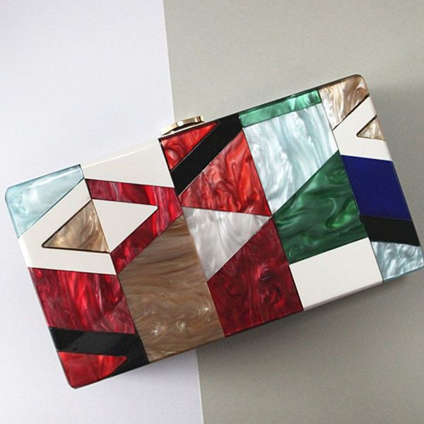 geometric patchwork acrylic women clutch evening bag party handbag bridal purse
geometric patchwork acrylic women clutch evening bag party handbag bridal purse