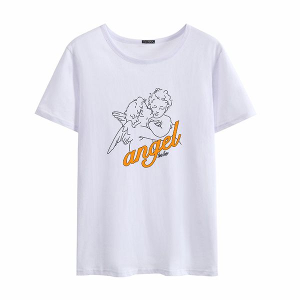 spring and summer print women's shirt baby angel pattern casual cute female t-shirt large size wc133, White
spring and summer print women's shirt baby angel pattern casual cute female t-shirt large size wc133, White