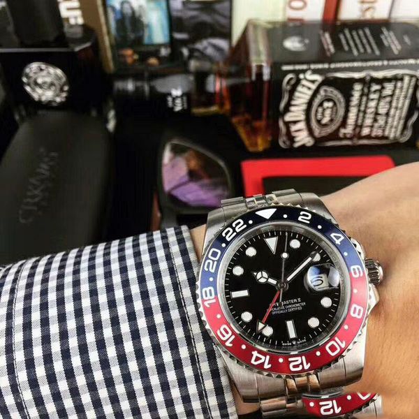 2019 New Gent's GMT II Automatic Watches Stainless Steel Dive Blue Red Ceramic Circle Master 40mm Mens Watch Relogio Mens Watches
2019 New Gent's GMT II Automatic Watches Stainless Steel Dive Blue Red Ceramic Circle Master 40mm Mens Watch Relogio Mens Watches