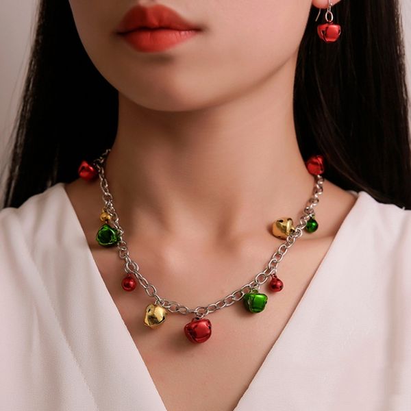 europe and the united states new christmas jewelry set color bell necklace bracelet earrings christmas gift jewelry wholesale, Silver
europe and the united states new christmas jewelry set color bell necklace bracelet earrings christmas gift jewelry wholesale, Silver