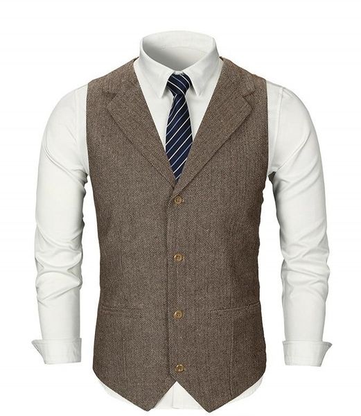 groom vests vintage brown tweed groomsmen wool herringbone 4 style men's suit vests slim fit men's dress vest custom wedding waist, Black
groom vests vintage brown tweed groomsmen wool herringbone 4 style men's suit vests slim fit men's dress vest custom wedding waist, Black