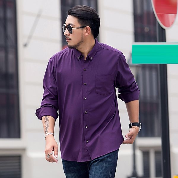 business plus size loose shirt men spring new shirt solid color long-sleeved men tide casual formal, White;black
business plus size loose shirt men spring new shirt solid color long-sleeved men tide casual formal, White;black
