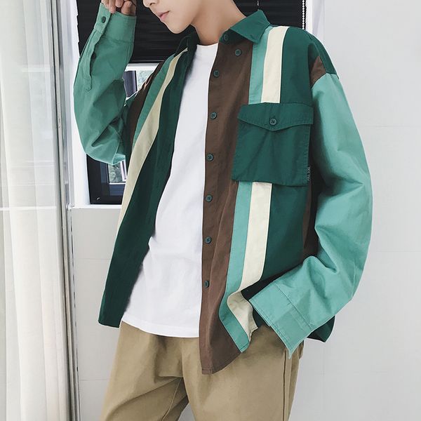 spring cotton striped shirt men's fashion hit color casual shirt men streetwear wild loose long-sleeved shirts mens -2xl, White;black
spring cotton striped shirt men's fashion hit color casual shirt men streetwear wild loose long-sleeved shirts mens -2xl, White;black