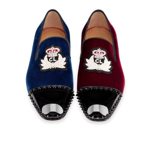 luxury red bottom oxfords men's dress shoes velvet wine-red/blue embroidery spiked toe businees shoes for mens slip on flats, Black
luxury red bottom oxfords men's dress shoes velvet wine-red/blue embroidery spiked toe businees shoes for mens slip on flats, Black