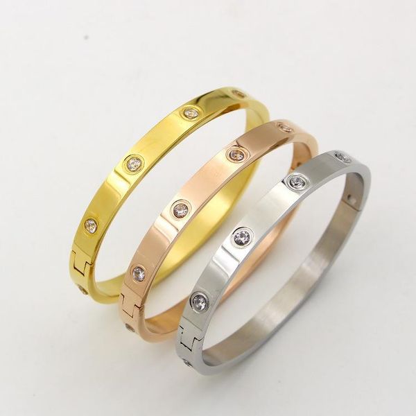 stainless steel love bracelets bangles for women and girls with stone rose gold/silver/gold plated cuff bracelet button accessory, White
stainless steel love bracelets bangles for women and girls with stone rose gold/silver/gold plated cuff bracelet button accessory, White