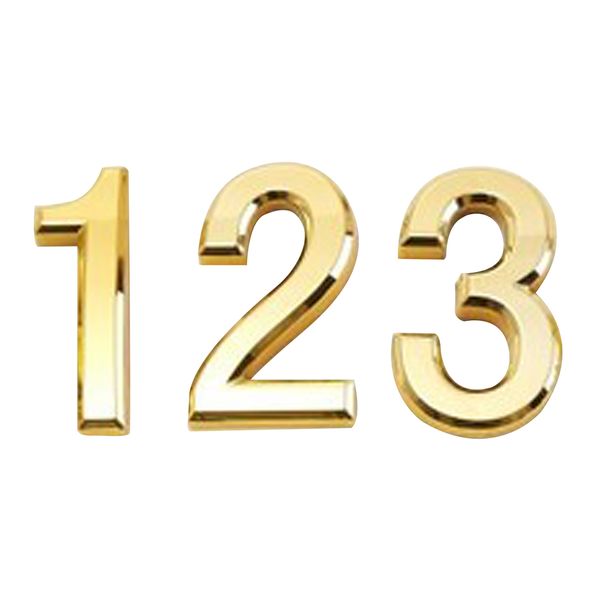 3pcs contemporary door numbers 1-3 personalised name house gate sign gold 
3pcs contemporary door numbers 1-3 personalised name house gate sign gold