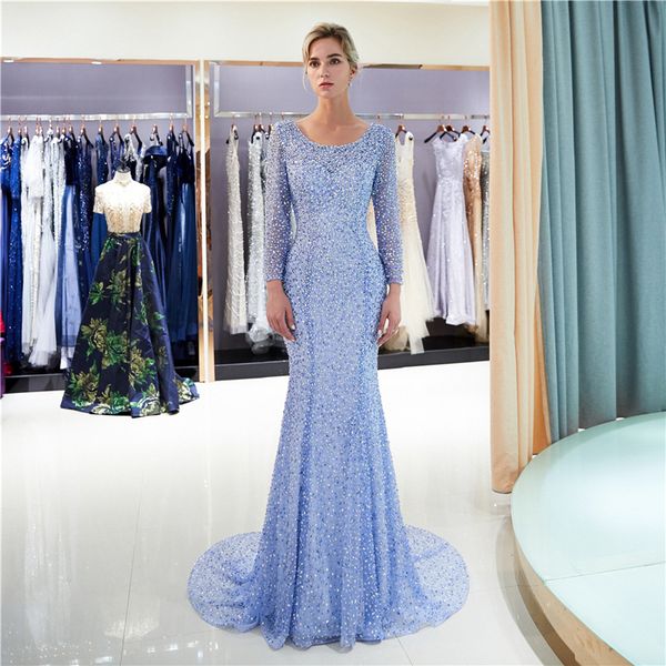 luxury women mermaid o-neck long sleeve beaded evening dresses vestido de festa floor length robe de soirée blue abendkleider party gowns, Black;red
luxury women mermaid o-neck long sleeve beaded evening dresses vestido de festa floor length robe de soirée blue abendkleider party gowns, Black;red