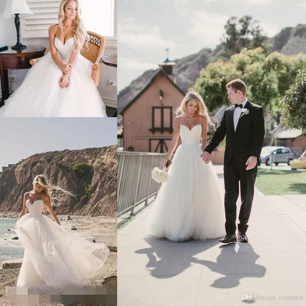 2019 new beach wedding dresses simple vintage bohemian bridal gowns spaghetti strap backless tulle long floor length boho formal dress, White
2019 new beach wedding dresses simple vintage bohemian bridal gowns spaghetti strap backless tulle long floor length boho formal dress, White