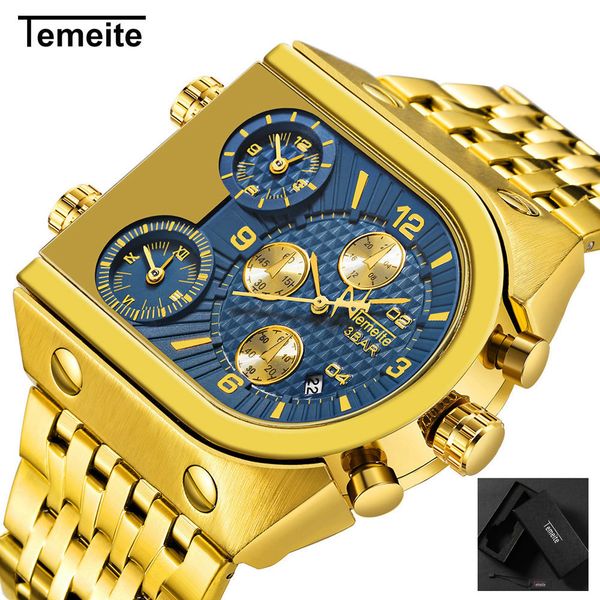 luxury man wristwatches gold blue waterproof three time zone multifunction creative stainless steel quartz watches, Slivery;brown
luxury man wristwatches gold blue waterproof three time zone multifunction creative stainless steel quartz watches, Slivery;brown