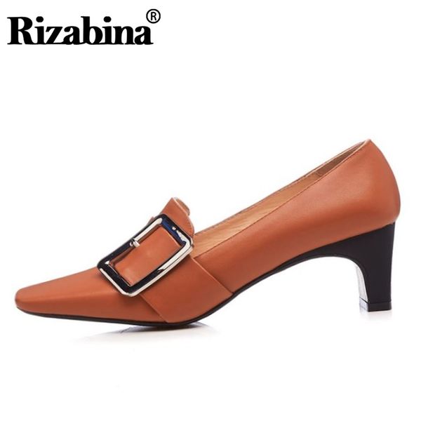 rizabina office lady pumps genuine leather buckle retro shoes women party spring shallow casual female footwear size 32-43, Black
rizabina office lady pumps genuine leather buckle retro shoes women party spring shallow casual female footwear size 32-43, Black