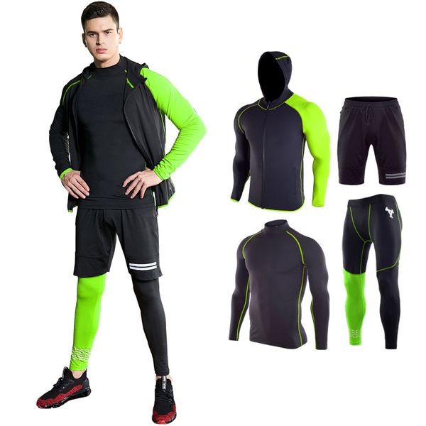 training sports jogging suits men's gym clothes compression tights sportswear fitness 4 in1 set #1825, Black;blue
training sports jogging suits men's gym clothes compression tights sportswear fitness 4 in1 set #1825, Black;blue