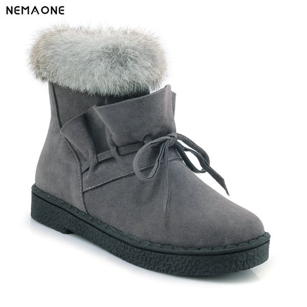 new low heels girl's ankle snow boots woman rouned toe winter warm boots fur party dress ladies shoes large size 43, Black
new low heels girl's ankle snow boots woman rouned toe winter warm boots fur party dress ladies shoes large size 43, Black