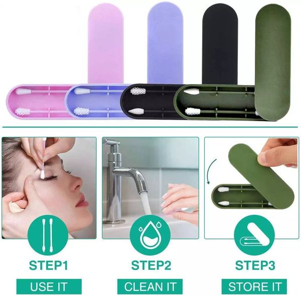 2pcs/set lastswab reusable cotton swab ear cleaning cosmetic silicone buds swabs sticks with box for cleaning makeup and touch-ups
2pcs/set lastswab reusable cotton swab ear cleaning cosmetic silicone buds swabs sticks with box for cleaning makeup and touch-ups