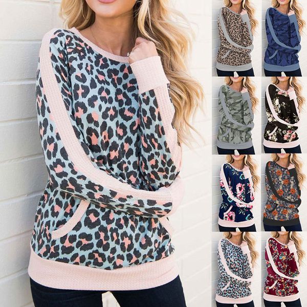 spring women leopard full sleeve sweater hoodie with pocket t-shirt round neck blouses floral raglan sleeve camo clothes new d22802, Blue
spring women leopard full sleeve sweater hoodie with pocket t-shirt round neck blouses floral raglan sleeve camo clothes new d22802, Blue