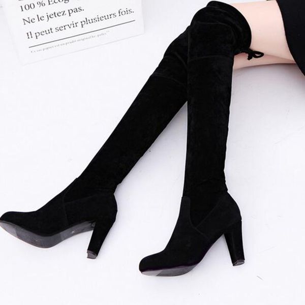 europe american style fashion women flock leather over-the-knee boots slim fit casual high square heels boots winter autumn, Black
europe american style fashion women flock leather over-the-knee boots slim fit casual high square heels boots winter autumn, Black
