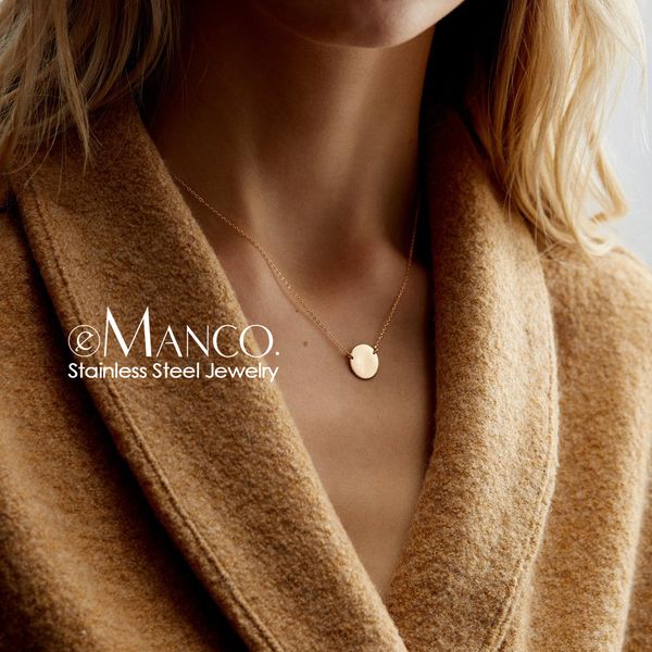 emanco minimalist chain necklace stainless steel round pendant necklace for women fashion jewelry gifts drop shipping wholesale, Silver
emanco minimalist chain necklace stainless steel round pendant necklace for women fashion jewelry gifts drop shipping wholesale, Silver