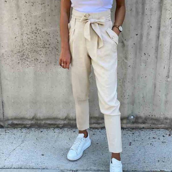 women's pants & capris 2021 women high waist elastic harem casual chffion lady ankle length trouser clothing pencil pants#35, Black;white
women's pants & capris 2021 women high waist elastic harem casual chffion lady ankle length trouser clothing pencil pants#35, Black;white