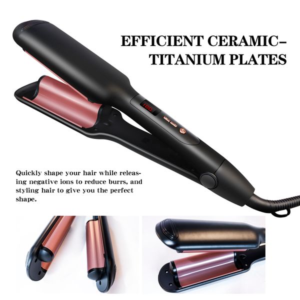 professional titanium hair curler corrugated corrugation wave tongs blank ironing for hair curling iron styling tools styler
professional titanium hair curler corrugated corrugation wave tongs blank ironing for hair curling iron styling tools styler
