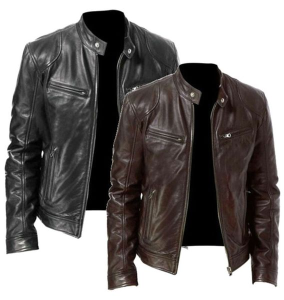 men's jackets fashion vintage cool pu leather jacket long sleeve autumn winter stand collar club coat mens blouse coat, Black;brown
men's jackets fashion vintage cool pu leather jacket long sleeve autumn winter stand collar club coat mens blouse coat, Black;brown
