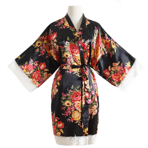 new lace trim lady kimono bathrobe wedding bride bridal robe faux silk sleepwear print floral dressing gown nightdress, Black;red
new lace trim lady kimono bathrobe wedding bride bridal robe faux silk sleepwear print floral dressing gown nightdress, Black;red