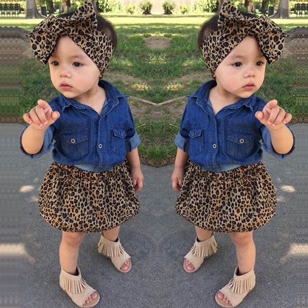 ins leopard girls outfits baby girl suit 3pcs/set denim shirt+skirt+bows headband kids sets girls dress suits kids designer clothes a4740, White
ins leopard girls outfits baby girl suit 3pcs/set denim shirt+skirt+bows headband kids sets girls dress suits kids designer clothes a4740, White
