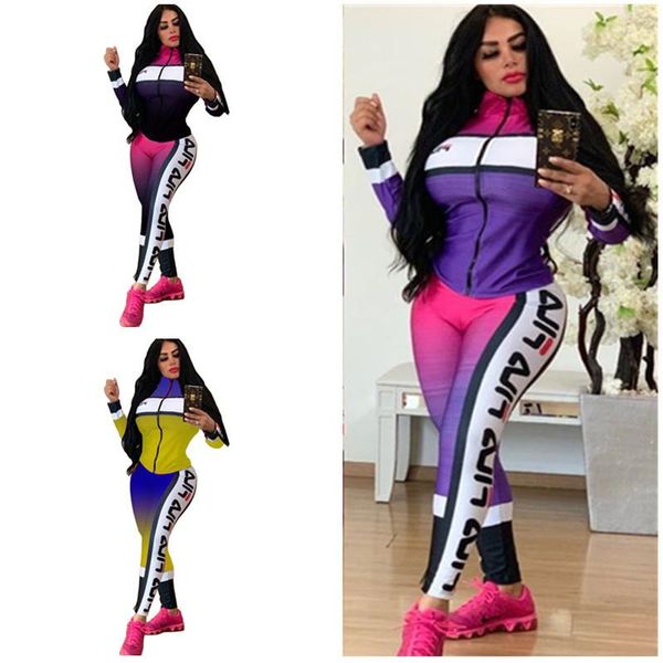 gradient fils letter tracksuit fa print jacket women 2 piece set long sleeve jackets coat + pants leggings outfits design sportswear suit, White
gradient fils letter tracksuit fa print jacket women 2 piece set long sleeve jackets coat + pants leggings outfits design sportswear suit, White