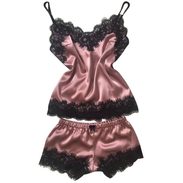 women's sleepwear satin set black lace v-neck pyjamas sleeveless cute cami and shorts pijama mujer algodon veran, Black;red
women's sleepwear satin set black lace v-neck pyjamas sleeveless cute cami and shorts pijama mujer algodon veran, Black;red