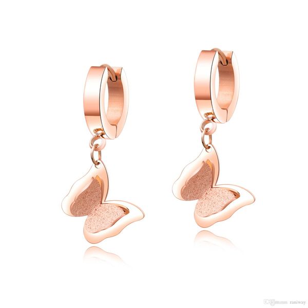 fashion rose gold stainless steel butterfly hoop dangle earrings for women girl hypoallergenic mother's day gifts, Golden;silver
fashion rose gold stainless steel butterfly hoop dangle earrings for women girl hypoallergenic mother's day gifts, Golden;silver