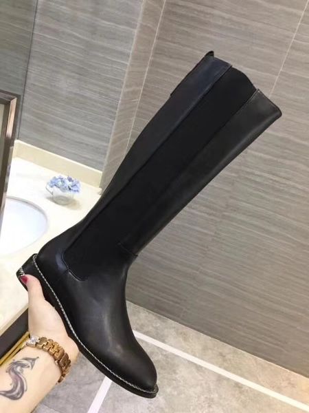2018 autumn and winter women boots genuine leather round toe square toe comfortable long boots, Black
2018 autumn and winter women boots genuine leather round toe square toe comfortable long boots, Black