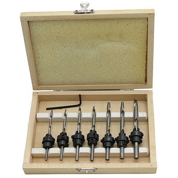 2020 new 8pc tapered drill countersink bit screw set wood pilot hole woodworking press set reamer screw tool kit
2020 new 8pc tapered drill countersink bit screw set wood pilot hole woodworking press set reamer screw tool kit