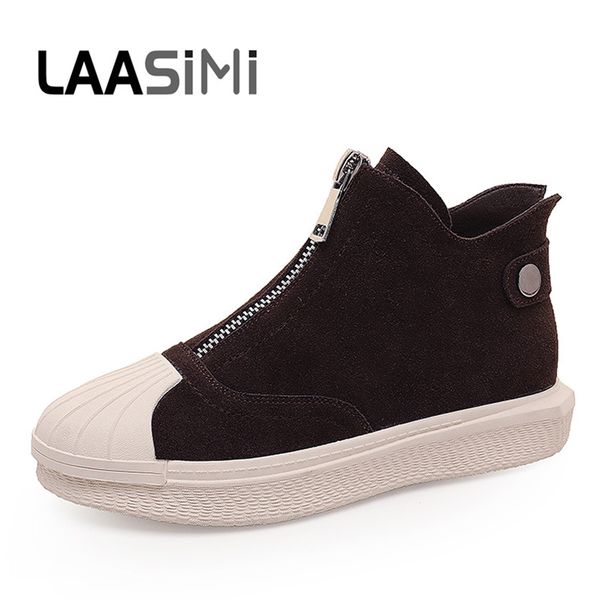 laasimi 2020 new arrival women's genuine leather shoes woman ankle boots female rubber flat with fur winter sneakers botas mujer, Black
laasimi 2020 new arrival women's genuine leather shoes woman ankle boots female rubber flat with fur winter sneakers botas mujer, Black