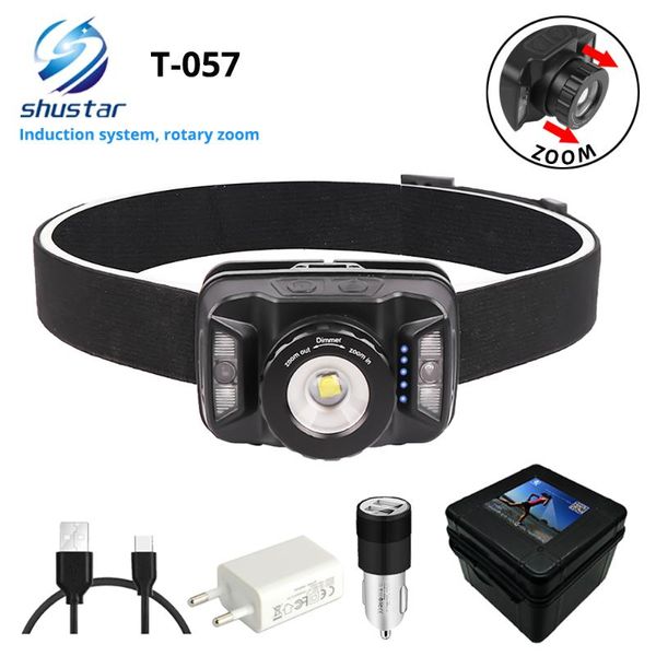 rechargeable led headlamp with ir sensor switch 6 lighting modes waterproof headlight rotating zoom head with battery display
rechargeable led headlamp with ir sensor switch 6 lighting modes waterproof headlight rotating zoom head with battery display