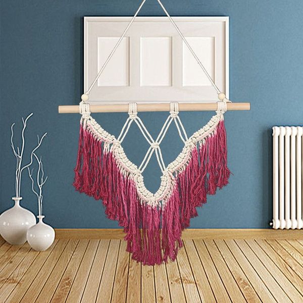 bohemian hand-woven tassel tapestry handmade bead macrame wall hanging other home decor
bohemian hand-woven tassel tapestry handmade bead macrame wall hanging other home decor