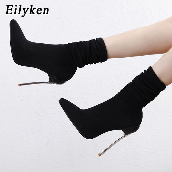 eilyken fashion knitting stretch fabric sock boots pointy toe over-the-knee heel thigh high pointed toe woman boot size 35-42, Black
eilyken fashion knitting stretch fabric sock boots pointy toe over-the-knee heel thigh high pointed toe woman boot size 35-42, Black
