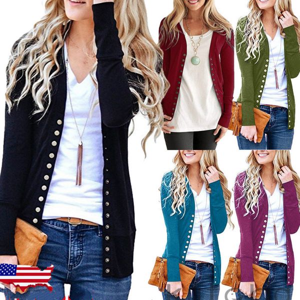 2018 fashion autumn winter women casual long sleeve knitted cardigans new ladies button sweaters plus size s-2xl, White
2018 fashion autumn winter women casual long sleeve knitted cardigans new ladies button sweaters plus size s-2xl, White