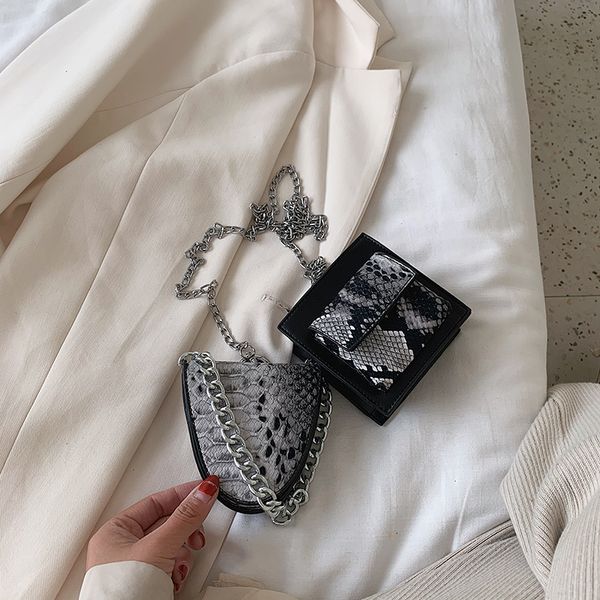 fantasy 2020 new special design snakeskin pattern two small pu bags for women silver chain cool punk fashion crossbody bags
fantasy 2020 new special design snakeskin pattern two small pu bags for women silver chain cool punk fashion crossbody bags