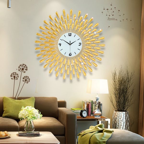 3d wall clock big wall watches living room 43pcs diamonds decorative wrought iron silent modern design clock 60-70cm gold
3d wall clock big wall watches living room 43pcs diamonds decorative wrought iron silent modern design clock 60-70cm gold