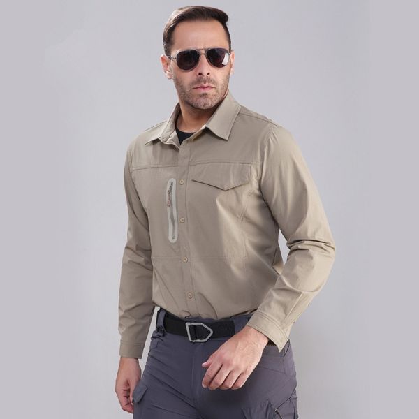 spring autumn men sports breathable thin quick dry shirt outdoor hiking fishing training pocket lapel tactical shirt, Gray;blue 
spring autumn men sports breathable thin quick dry shirt outdoor hiking fishing training pocket lapel tactical shirt, Gray;blue